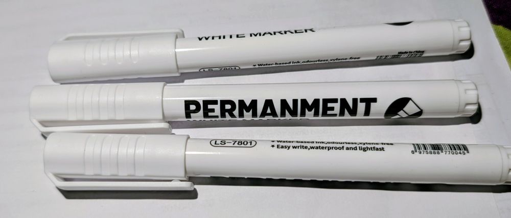 Białe markery 3sztuki nowe