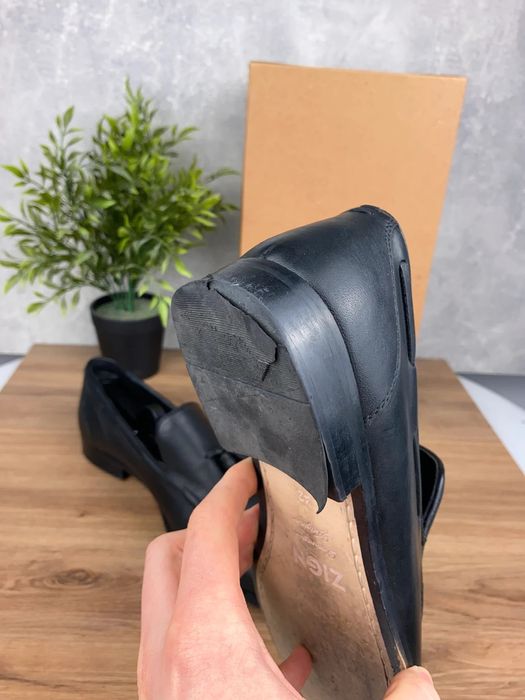 Buty Zign r. 42 - czarne skórzane mokasyny męskie