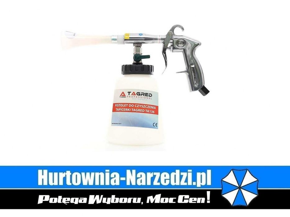 Pneumatyczny pistolet czyszczący tapicerkę 1L  DO PRANIA TAPICERKI