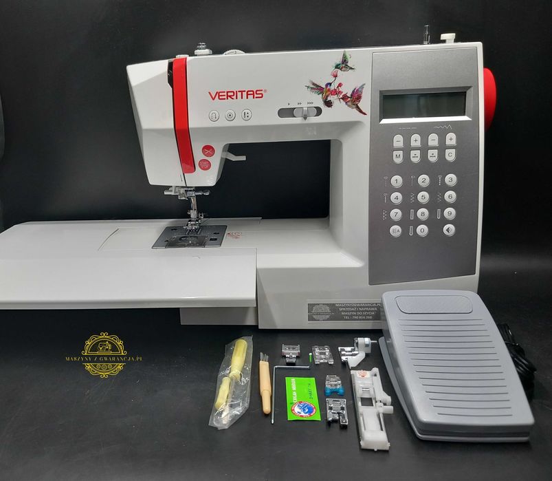Maszyna do szycia Veritas 200 ściegów Hafty litery skóra jeans jersej
