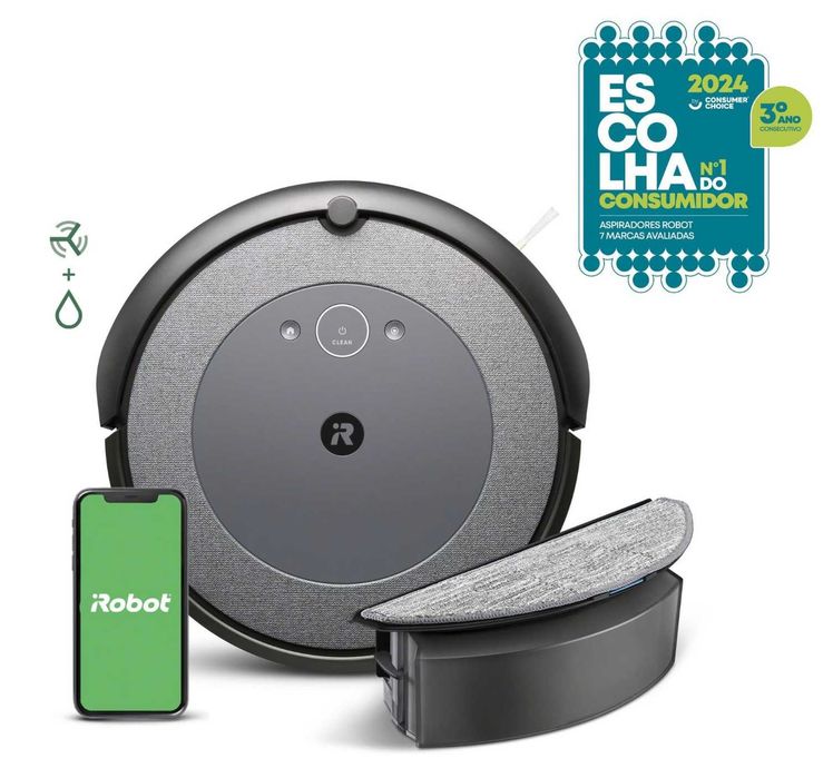 Robot Aspirador Roomba i5 Combo Aspirador e Lava chão