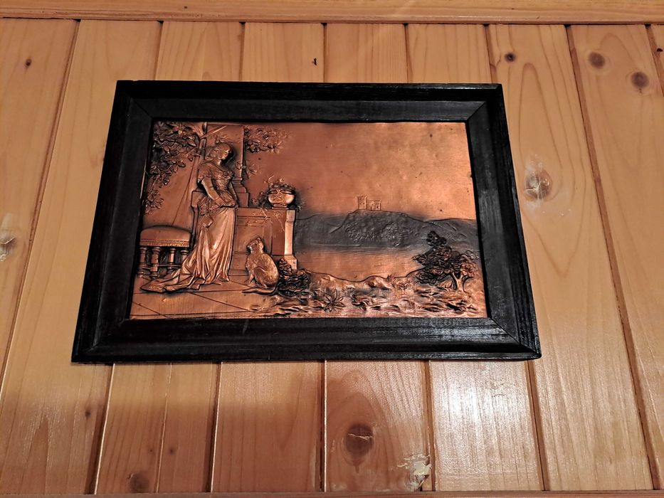 Obraz miedzioryt antyk