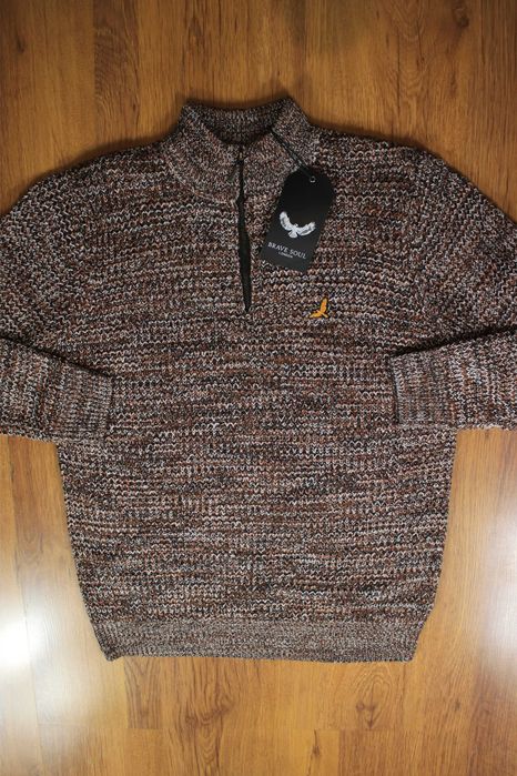 Sweter Brave Soul r. M z golfem męski wielokolorowy nowy z metką
