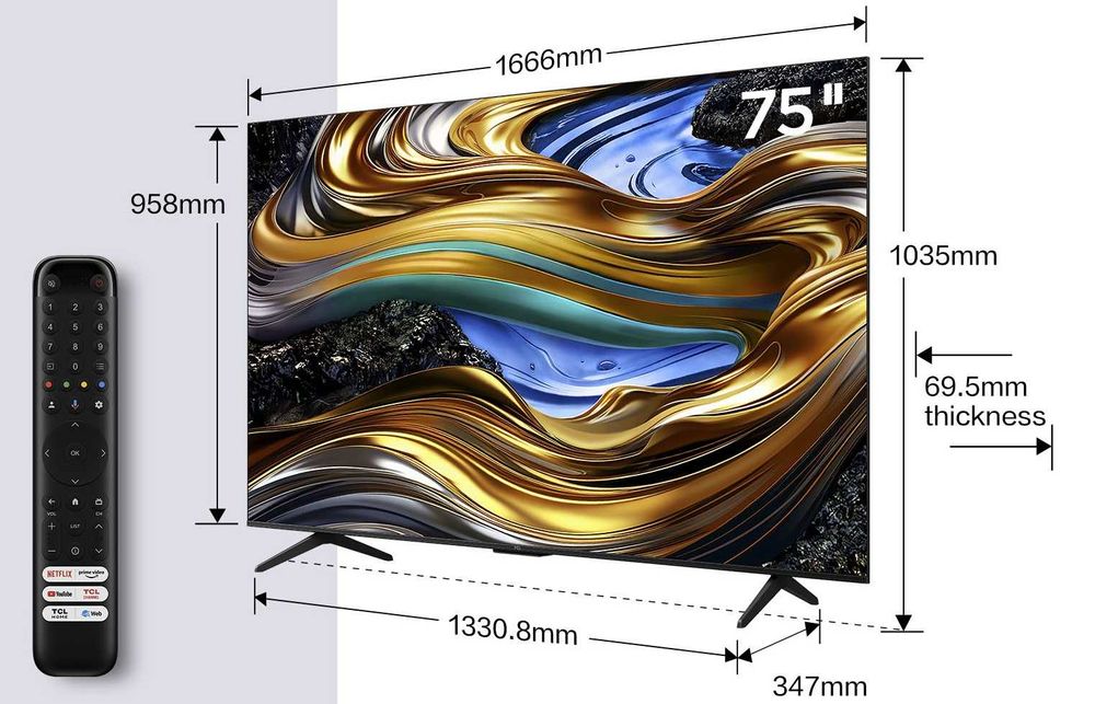 Telewizor TCL 75P755 75 LED 4K Smart Dolby Vision Dolby Atmos HDMI 2.1