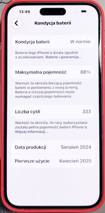 iPhone 15 plus 256 GB różowy - stan idealny