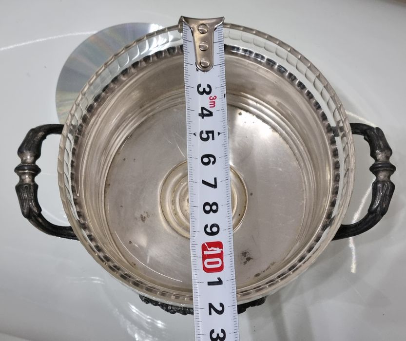 Posrebrzana I sygnowana cukiernica KUMMER