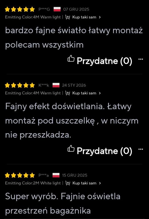 Taśma LED do bagażnika auta
