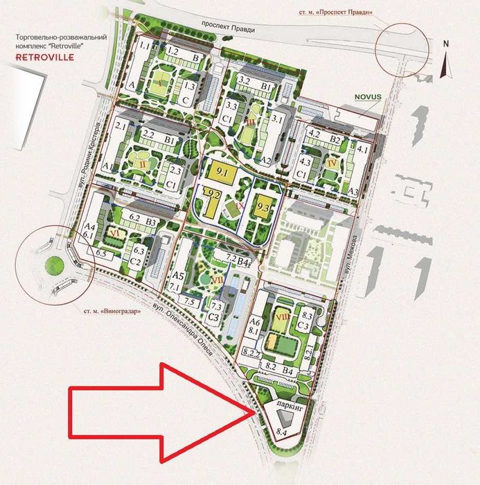 ЖК Варшавский. Олександра Олеся 2. Паркинг 14 м2