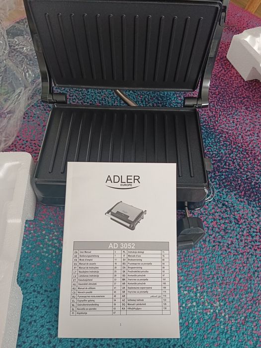 Grill elektryczny Adler AD 3052 opiekacz toster 1200 non-stick