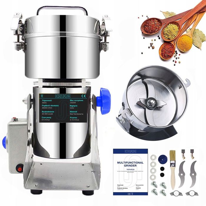 ELEKTRYCZNY MŁYNEK Do Przypraw 700G Ziarna Kawa Orzechy Zioła