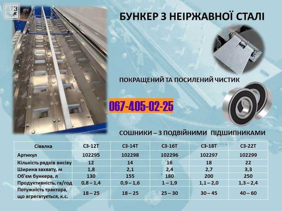 Сівалка СЗ-12Т - навісна зернотуковая з дисковими сошниками (1.8 м)
