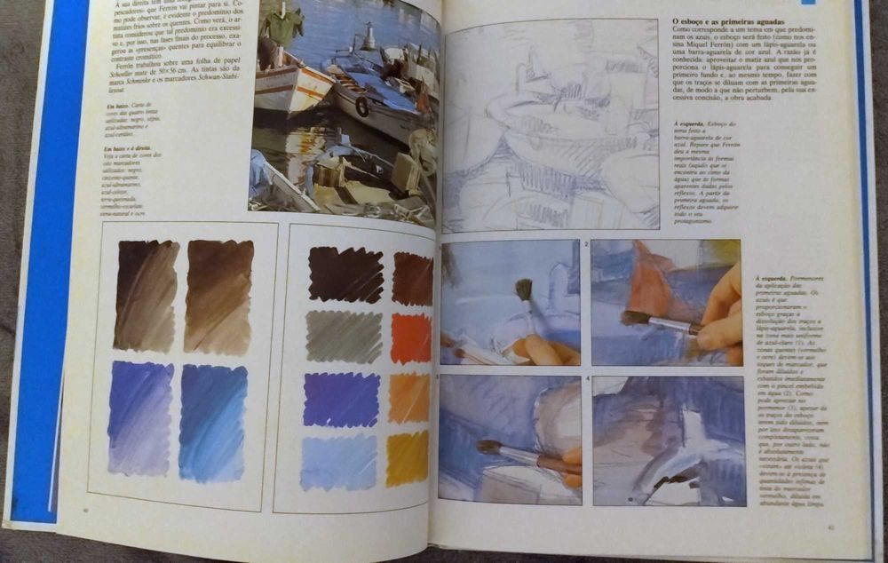 Vendo 4 livros sobre técnicas de pintura.