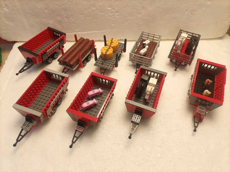 Klocki LEGO przyczepy traktor