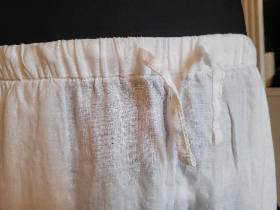 Spodenki lniane krótkie nowe 100proc len
