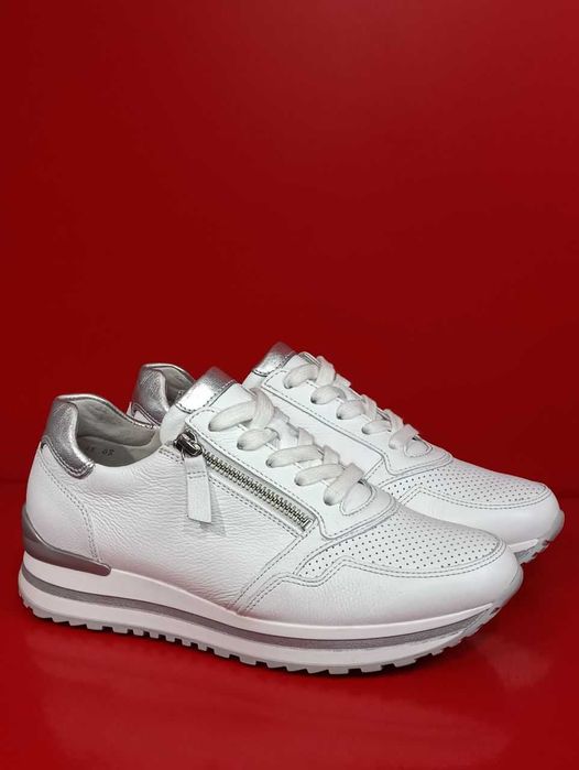 Кожаные женские кроссовки Gabor Damesschoenen Sneakers Wit Оригинал