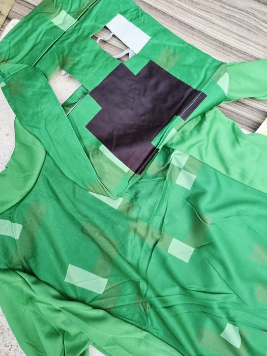 Strój przebranie Creeper Minecraft dla dzieci rozm M nowy