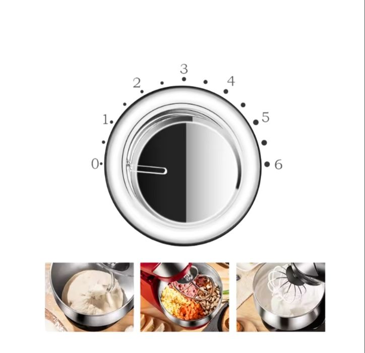 Mikser Planetarny 700W z Miską ze Stali Nierdzewnej 3L