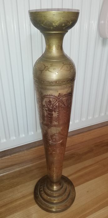 Wazon duży mosiężny ciężki wys. 63cm.