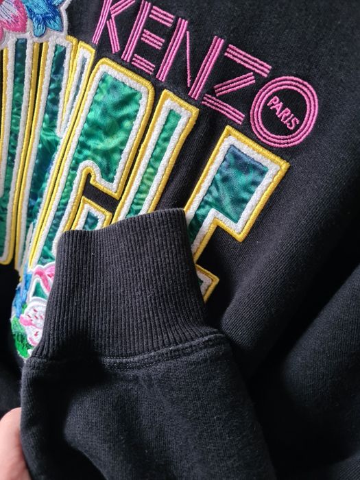 Bluza Kenzo Jungel czarna z logo M/L