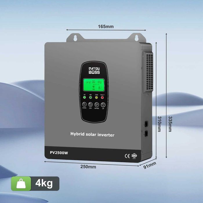 Гібридний інвертор DATOUBOSS 1800 Вт 12 В, з MPPT 150 А для 12 В