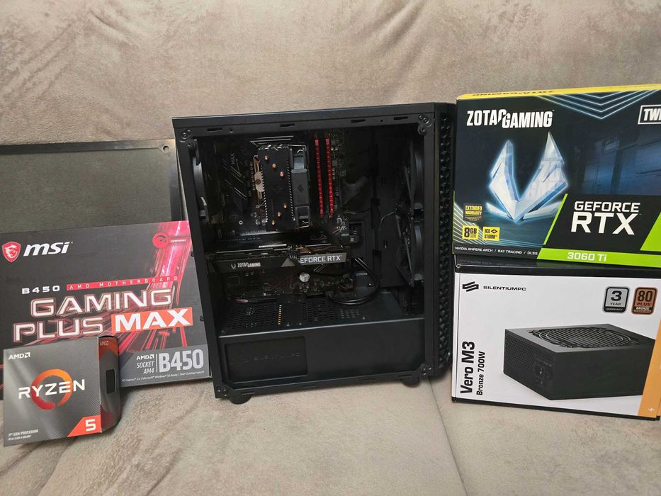 Komputer gamingowy - RTX 3060 Ti - 16GB DDR4 - 512GB M.2 - Ryzen 3600 - 700W