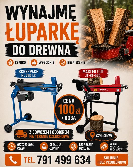 Łuparka pozioma do drewna