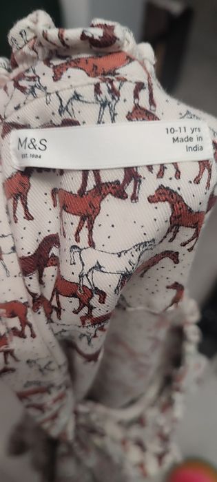 Sukienka M&S Marks & Spencer rozm. 146 konie  koniki