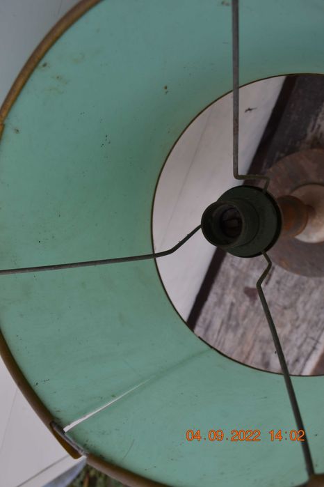 Настольная лампа с абажуром. Торшер, светильник. СССР. 53 см. Вес 2 кг