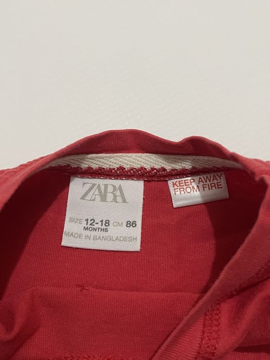Czerwona bluzka ZARA r. 86 — stan dobry