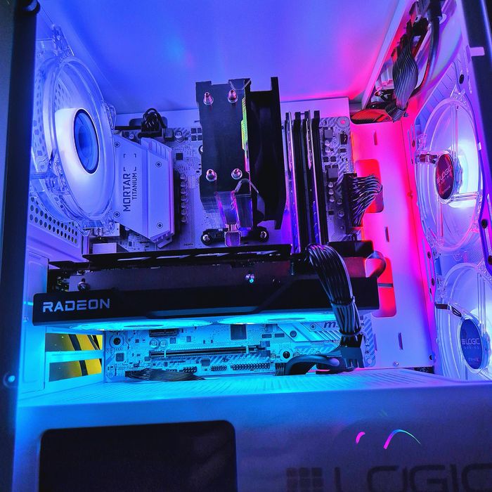 Komputer RX6600XT/rtx3060ti/r5 5500/16gb ram/ARGB/Gamingowy Okazja w10