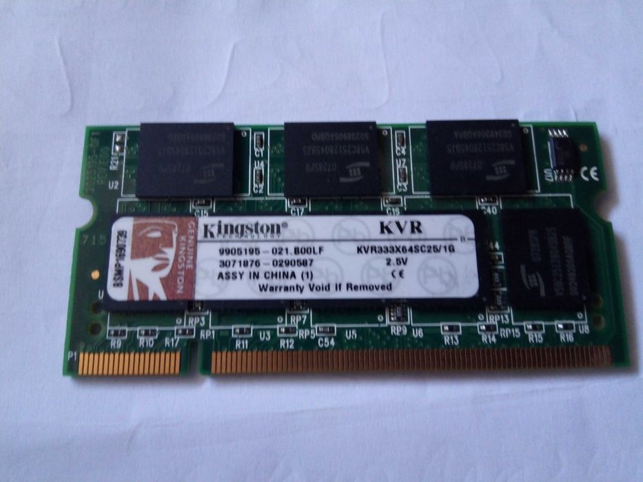 Memoria ram 1gb, pc portátil, kvr333
