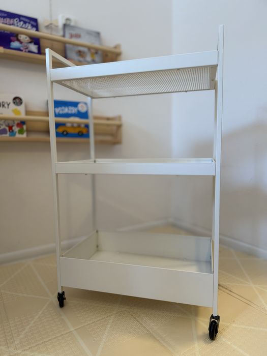 Ikea Nissafors wózek uniwersalny regał na kółkach kosmetyczny biały