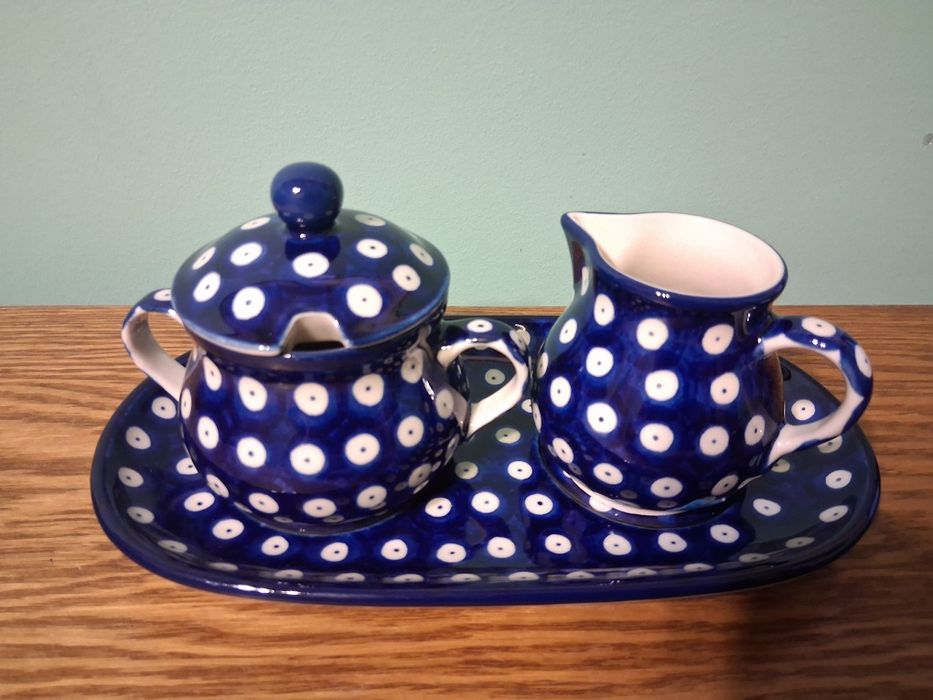 Cukiernica 200ml + mlecznik 150ml GAT1 Ceramika Art. Boleslawiec