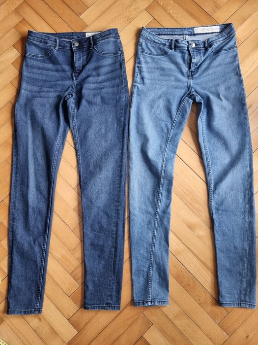 Jeansy super skinny fit rozmiar 36 dwie sztuki