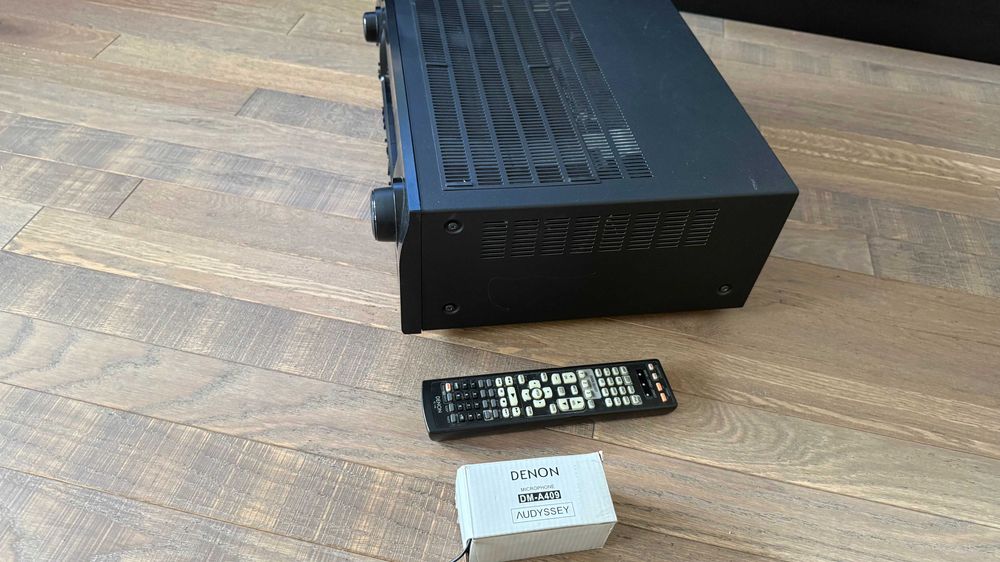 Amplituner Denon AVR 1911 7.1 z pilotem, mikrofonem Audyssey, oryginalnym kablem zasilającym, w pełni sprawny