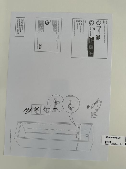 Ikea Pax półka biała 100 x 58 NOWA