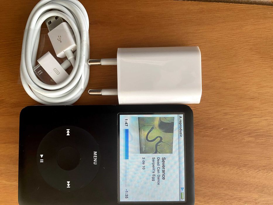 Apple iPod Classic 6th geração - Modificado com IFlash Solo 128GB Micro sd - bateria nova. Apple Ipod Dock (A1256).