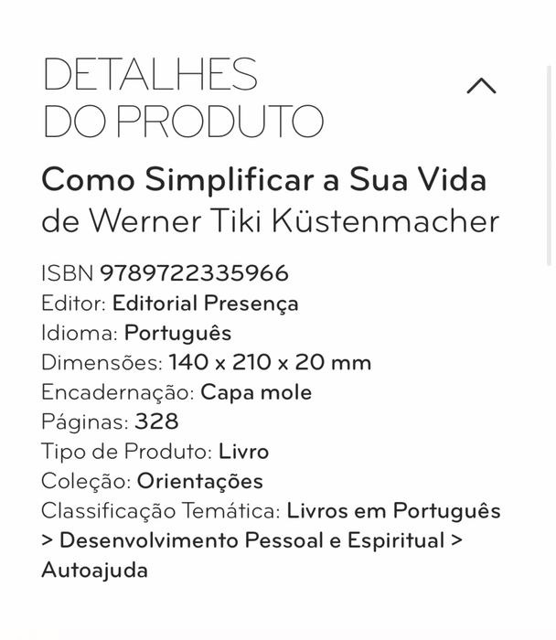 Livro de auto ajuda - Como simplificar a sua vida