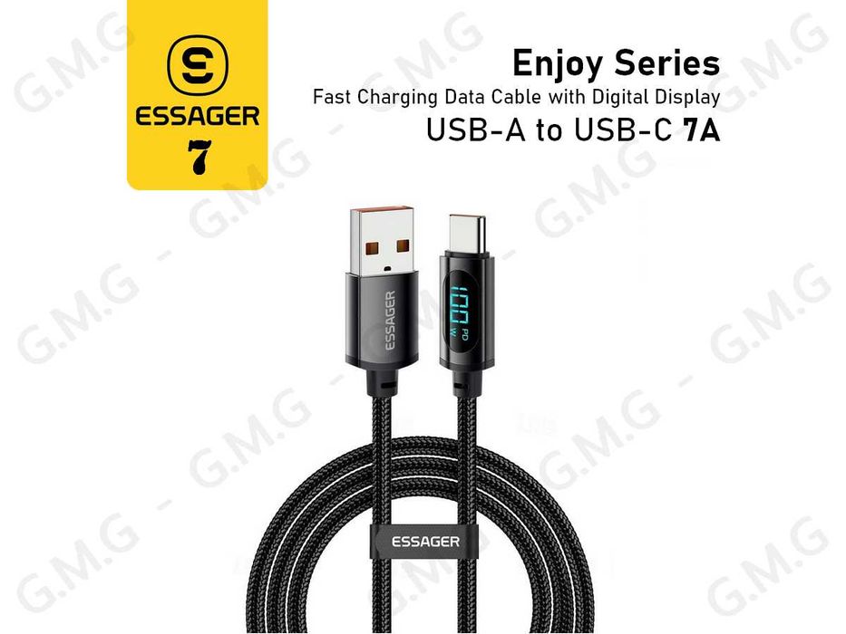 Кабель ESSAGER Sunset USB-C to USB-С 100W Fast Charging Data Cable