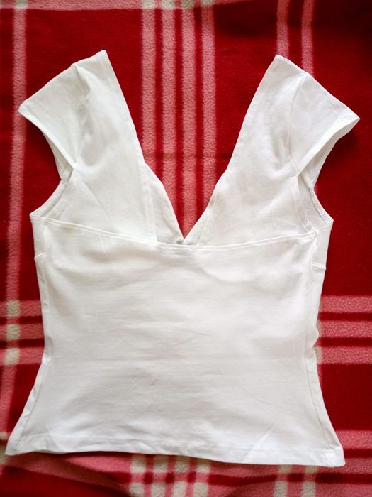 Майка топ білого кольору, бавовна