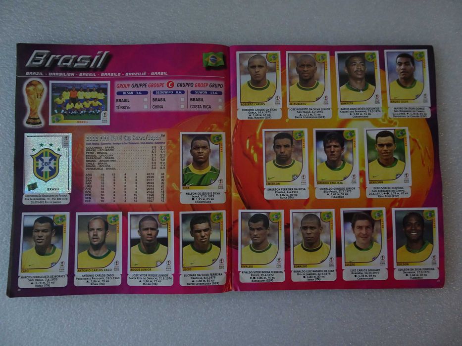 Caderneta de cromos Korea Japan Fifa World Cup 2002 Panini (faltam 18)