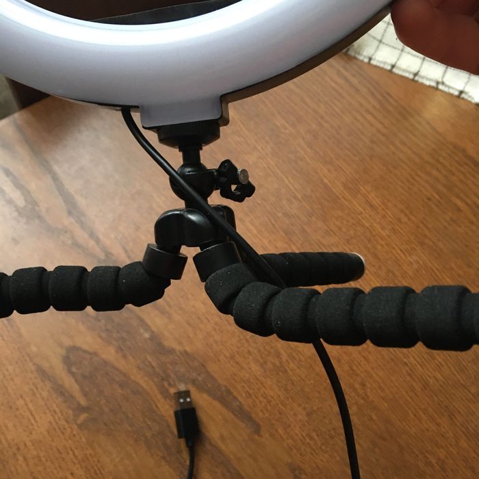 Кільцева лампа селфі-лампа 26 см зі штативом