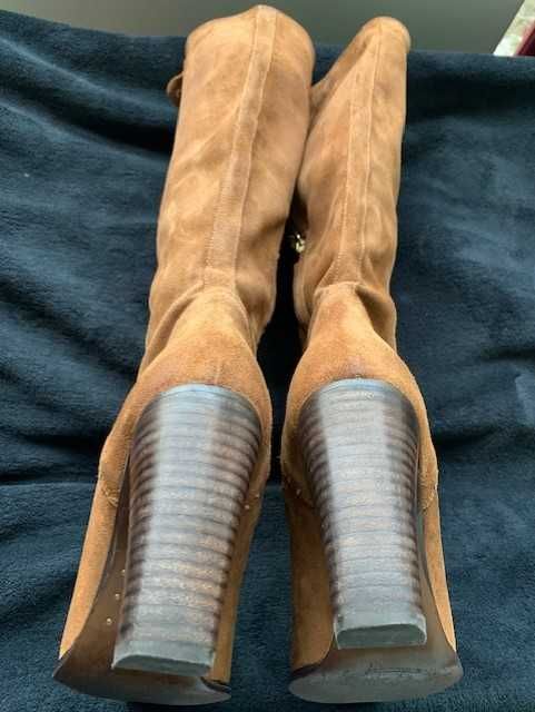 Skórzane hiszpańskie kozaki MASSIMO DUTTI  rozm. 40