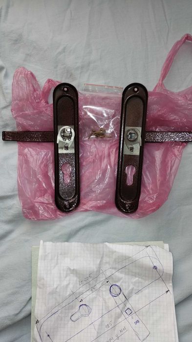 Ручки дверні емальовані