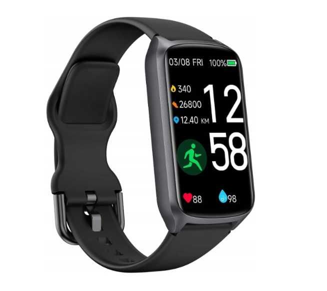 Smartwatch monitor zdrowia sprawności fizycznej z całodobowym pomiarem