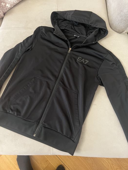 Кофта зип худи  Emporio Armani EA7 з лампасами