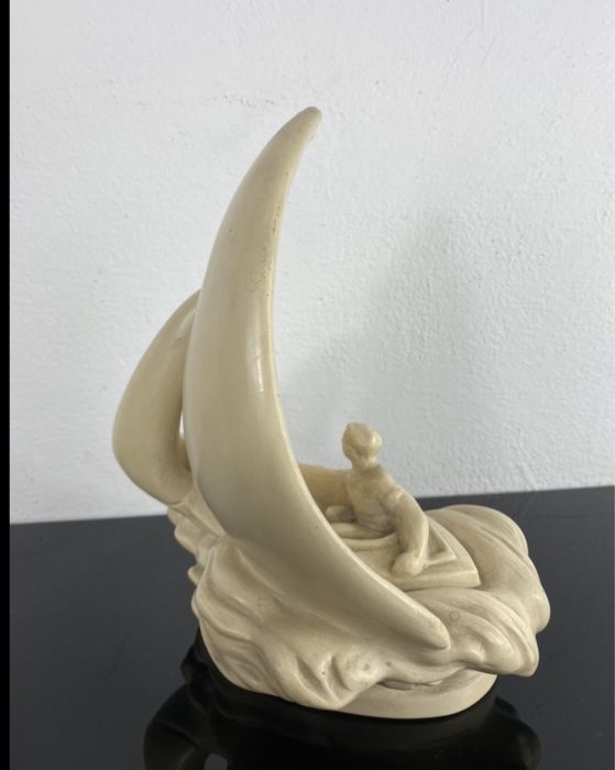 Czechosłowacka figura marynarza/ sternika vintage prl