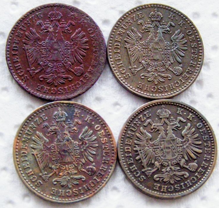 Monety srebrne Franciszek Józef. 1 Korona ,halerze,krajcary