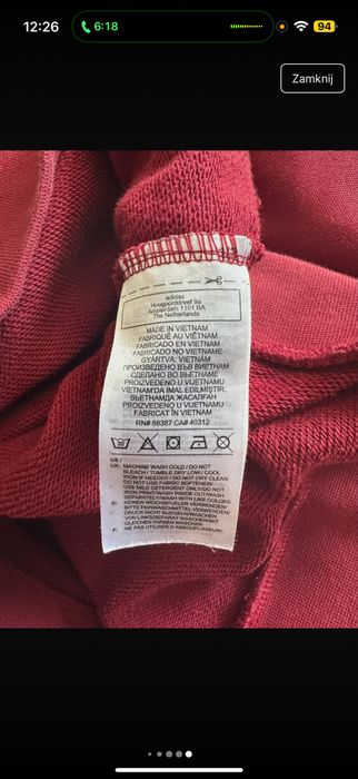 Bluza adidas bordowa