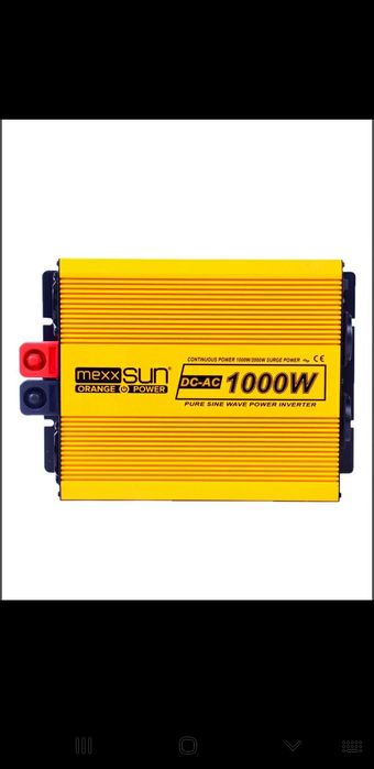 Інвертор 1000/2000W, чиста синусоїда, зарядка, пульт. MEXXSUN YX-1000W